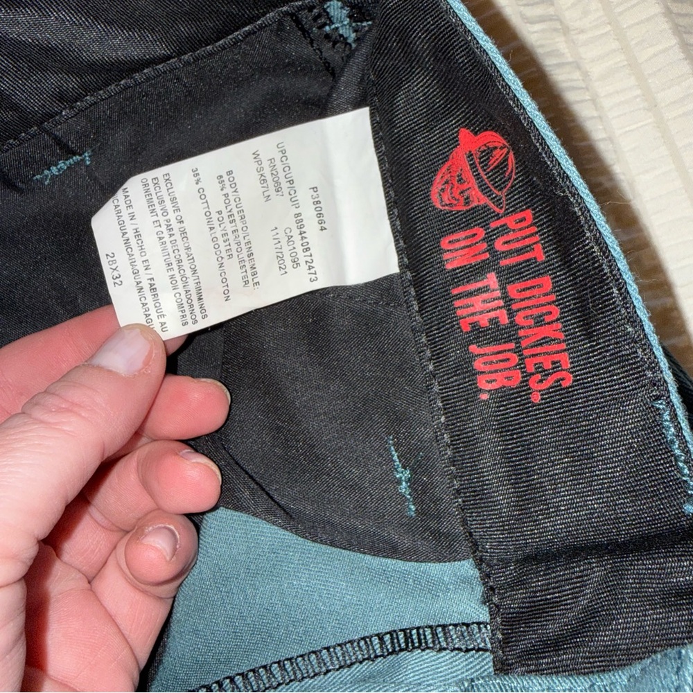 Dickies Teal Skateboarding Chinos 28x32 - Picture 4 of 6